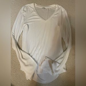 Wilfred white v neck shirt, size S